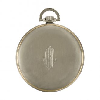 Swiss gold and stainless steel watch with two tone dial Circa 1937