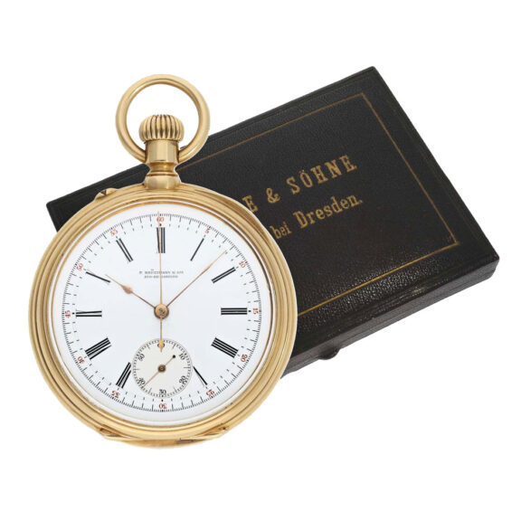 German gold watch with "Krüssmann-Chronograph" Circa 1887