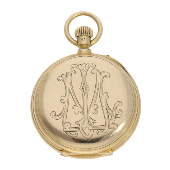 German gold watch with "Krüssmann-Chronograph" Circa 1887 German gold watch with "Krüssmann-Chronograph" Circa 1887