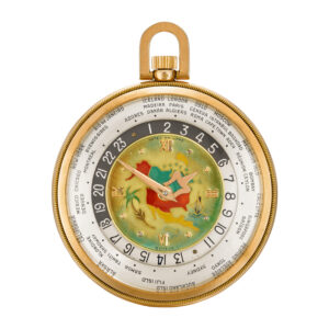 Extremely rare Swiss gold World Time dress watch Circa 1948