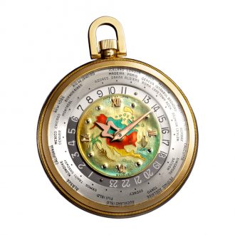 Extremely rare Swiss gold World Time dress watch Circa 1948