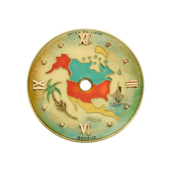 Extremely rare Swiss gold World Time dress watch Circa 1948 Extremely rare Swiss gold World Time dress watch Circa 1948