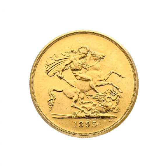 Swiss 18k yellow gold five pound coin watch Circa 1990 Swiss 18k yellow gold five pound coin watch Circa 1990