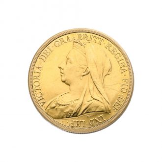 Swiss 18k yellow gold five pound coin watch Circa 1990