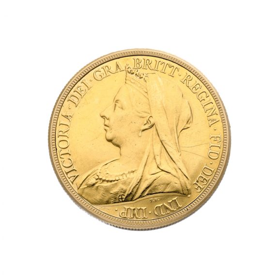 Swiss 18k yellow gold five pound coin watch Circa 1990 Swiss 18k yellow gold five pound coin watch Circa 1990