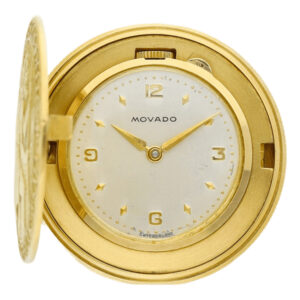 Swiss St. Christopher coin with a concealed keyless watch Circa 1960