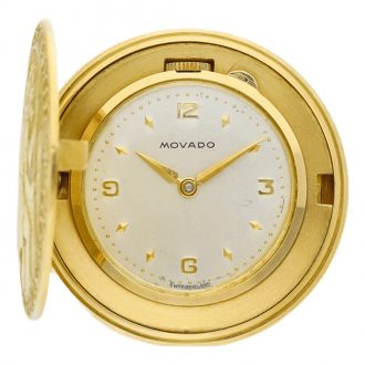 Swiss St. Christopher coin with a concealed keyless watch Circa 1960