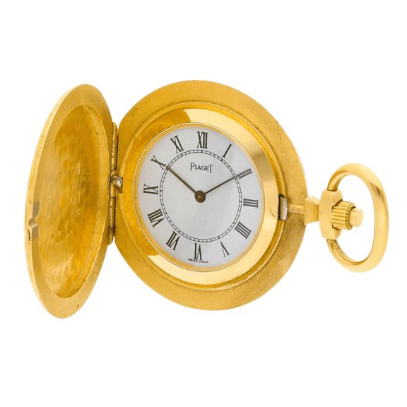 Swiss yellow gold hunting cased keyless dress watch Circa 1980 Swiss yellow gold hunting cased keyless dress watch Circa 1980