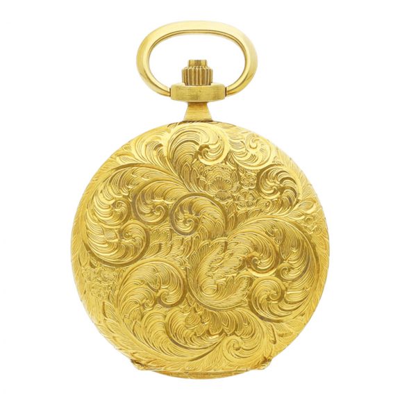 Swiss yellow gold hunting cased keyless dress watch Circa 1980 Swiss yellow gold hunting cased keyless dress watch Circa 1980