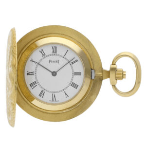 Swiss yellow gold hunting cased keyless dress watch Circa 1980