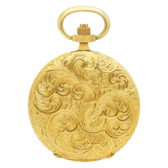 Swiss yellow gold hunting cased keyless dress watch Circa 1980 Swiss yellow gold hunting cased keyless dress watch Circa 1980
