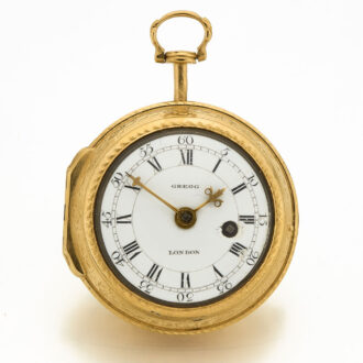 English gold skeletonized verge pocket watch Circa 1780