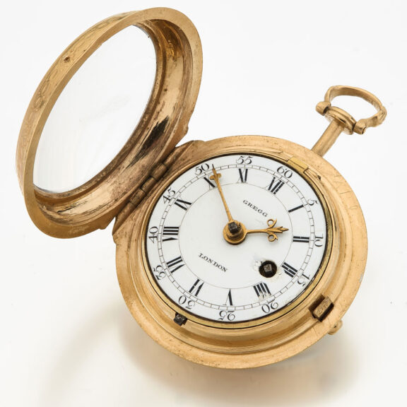 English gold skeletonized verge pocket watch Circa 1780 English gold skeletonized verge pocket watch Circa 1780