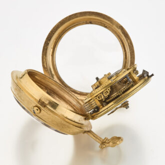 English gold skeletonized verge pocket watch Circa 1780