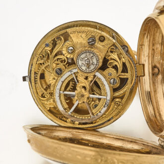 English gold skeletonized verge pocket watch Circa 1780