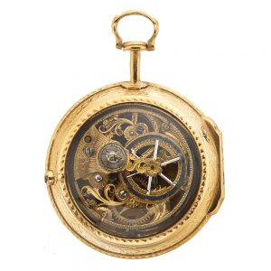 English gold skeletonized verge pocket watch Circa 1780