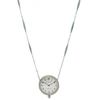 French gold pendant watch with matching chain Circa 1910