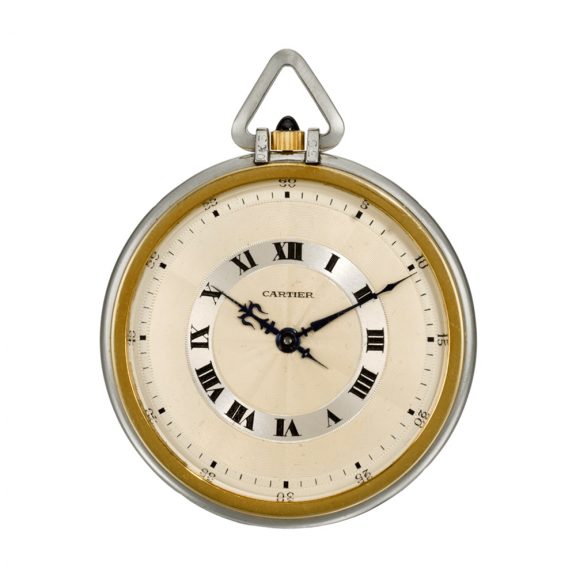 French gold two tone open faced pocket watch Circa 1935