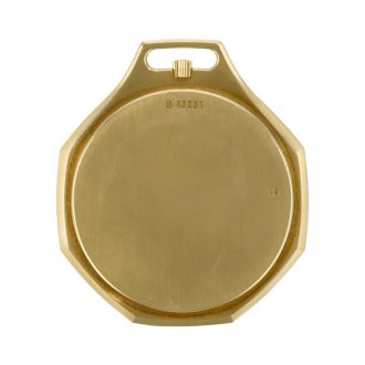 Rare Swiss gold open faced octagonal Royal Oak watch Circa 1978