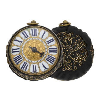 French "Oignon" verge with original leather case Circa 1700