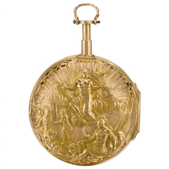 German repoussé pair cased repeating pocket watch Circa 1739