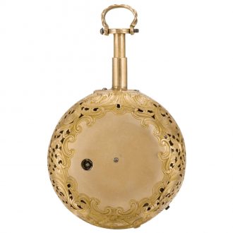 German repoussé pair cased repeating pocket watch Circa 1739