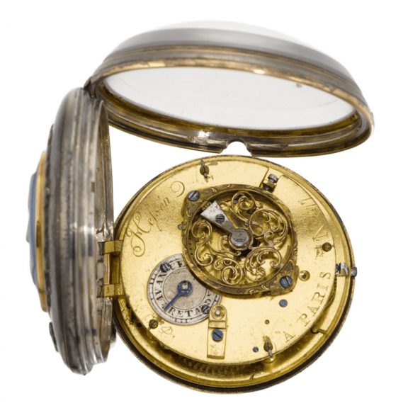 French verge watch with Jasperware mounted chatelaine Circa 1785 French verge watch with Jasperware mounted chatelaine Circa 1785