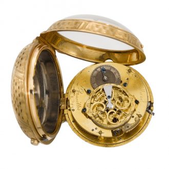 French gold quarter repeating and striking verge Circa 1760