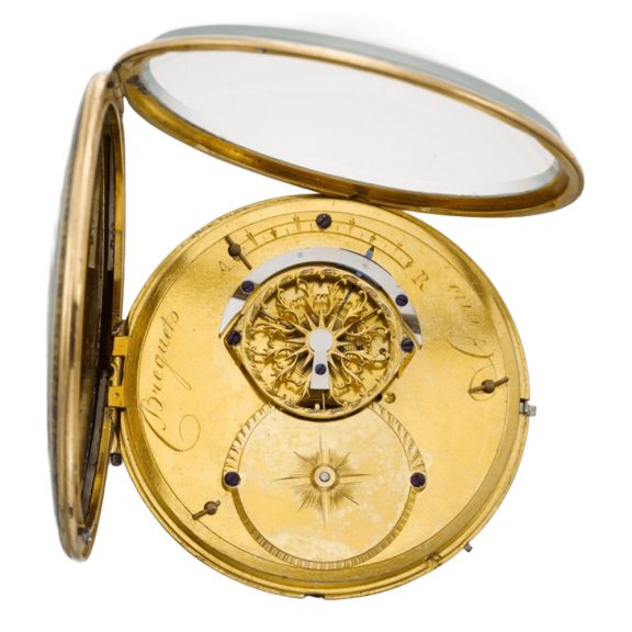 French centre seconds watch with enamel painted scene Circa 1800 French centre seconds watch with enamel painted scene Circa 1800