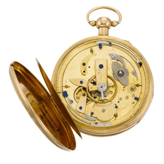 French gold quarter repeating cylinder pocket watch Circa 1810 French gold quarter repeating cylinder pocket watch Circa 1810