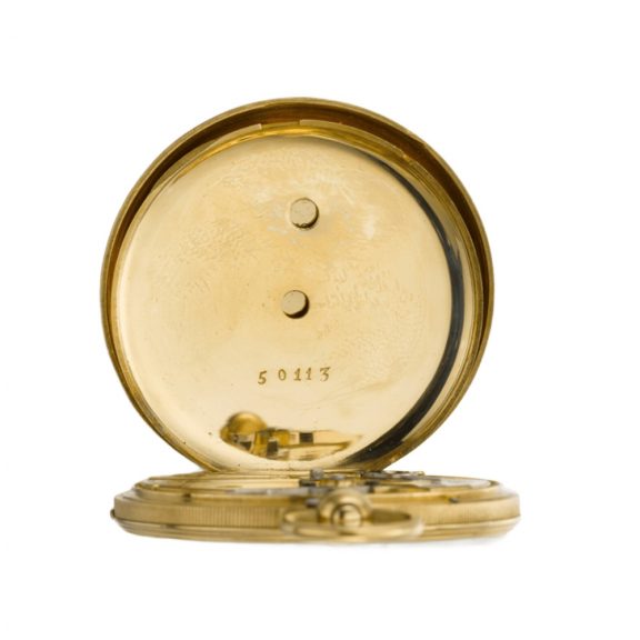 Rare Swiss gold, enamel and pearl set fob watch Circa 1850 Rare Swiss gold, enamel and pearl set fob watch Circa 1850