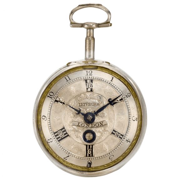 English pair cased eight day verge watch with six hour dial Circa 1700 English pair cased eight day verge watch with six hour dial Circa 1700