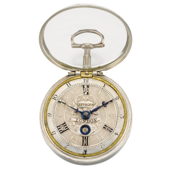 English pair cased eight day verge watch with six hour dial Circa 1700 English pair cased eight day verge watch with six hour dial Circa 1700