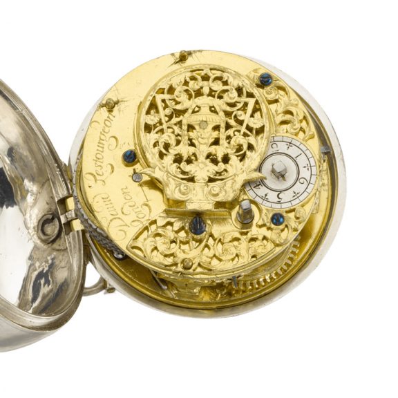 English pair cased eight day verge watch with six hour dial Circa 1700 English pair cased eight day verge watch with six hour dial Circa 1700