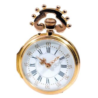 French ornate 18k gold watch with chatelaine Circa 1875