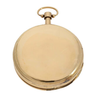 French 18k gold open faced verge with automaton Circa 1820