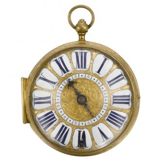 French gilt metal oignon chased and engraved verge watch Circa 1700