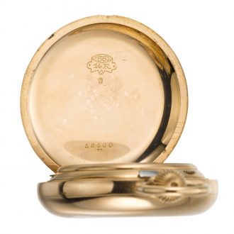 Swiss double dialled keyless lever watch with moon phases Circa 1890