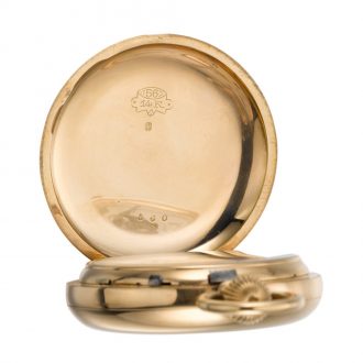 Swiss double dialled keyless lever watch with moon phases Circa 1890