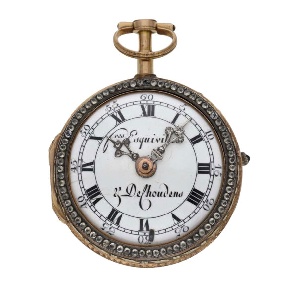 Swiss gold/enamel verge watch with chatelaine Circa 1760 Swiss gold/enamel verge watch with chatelaine Circa 1760