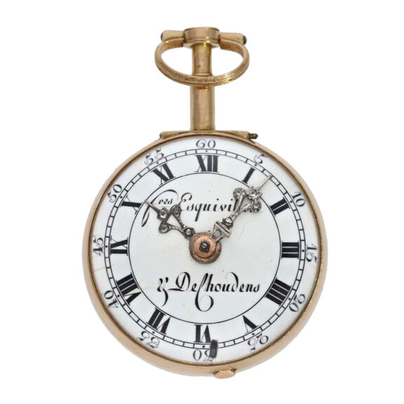 Swiss gold/enamel verge watch with chatelaine Circa 1760 Swiss gold/enamel verge watch with chatelaine Circa 1760