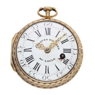 Swiss gold/enamel cylinder watch with chatelaine Circa 1740