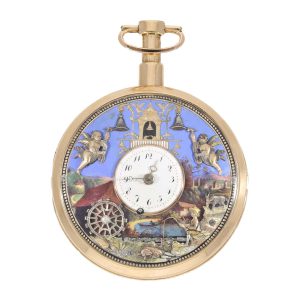 Swiss gold quarter repeater with two Jacquemarts Circa 1810