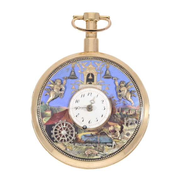 Swiss gold quarter repeater with two Jacquemarts Circa 1810