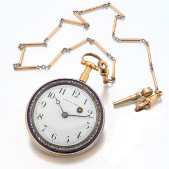 English gold, enamel and diamond-set lever watch Circa 1830