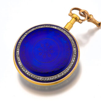 English gold, enamel and diamond-set lever watch Circa 1830