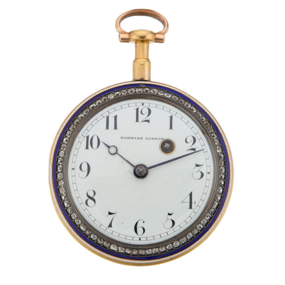 English gold, enamel and diamond-set lever watch Circa 1830 English gold, enamel and diamond-set lever watch Circa 1830