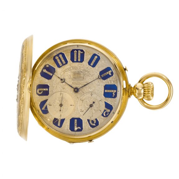 Rare Indian gold, enamel and diamond set pocket watch Circa 1875 Rare Indian gold, enamel and diamond set pocket watch Circa 1875