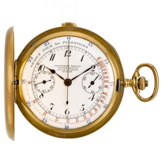 Swiss chronograph with register and pulsation scale Circa 1920 Swiss chronograph with register and pulsation scale Circa 1920