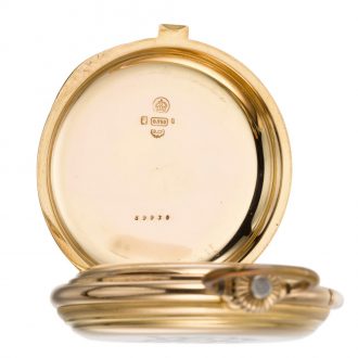 German hunting cased minute repeating keyless lever watch Circa 1900